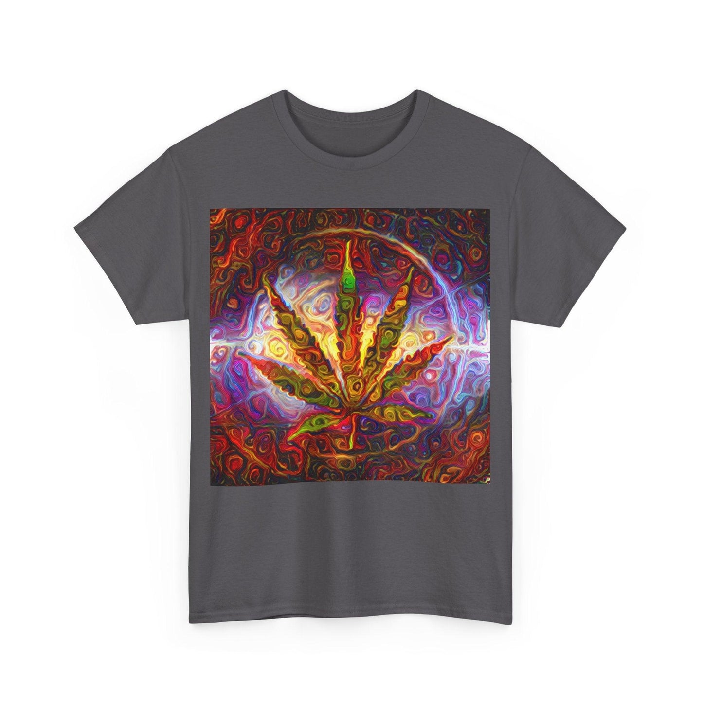 Psychedelic Pot Leaf Unisex Heavy Cotton Tee - Lizard Vigilante