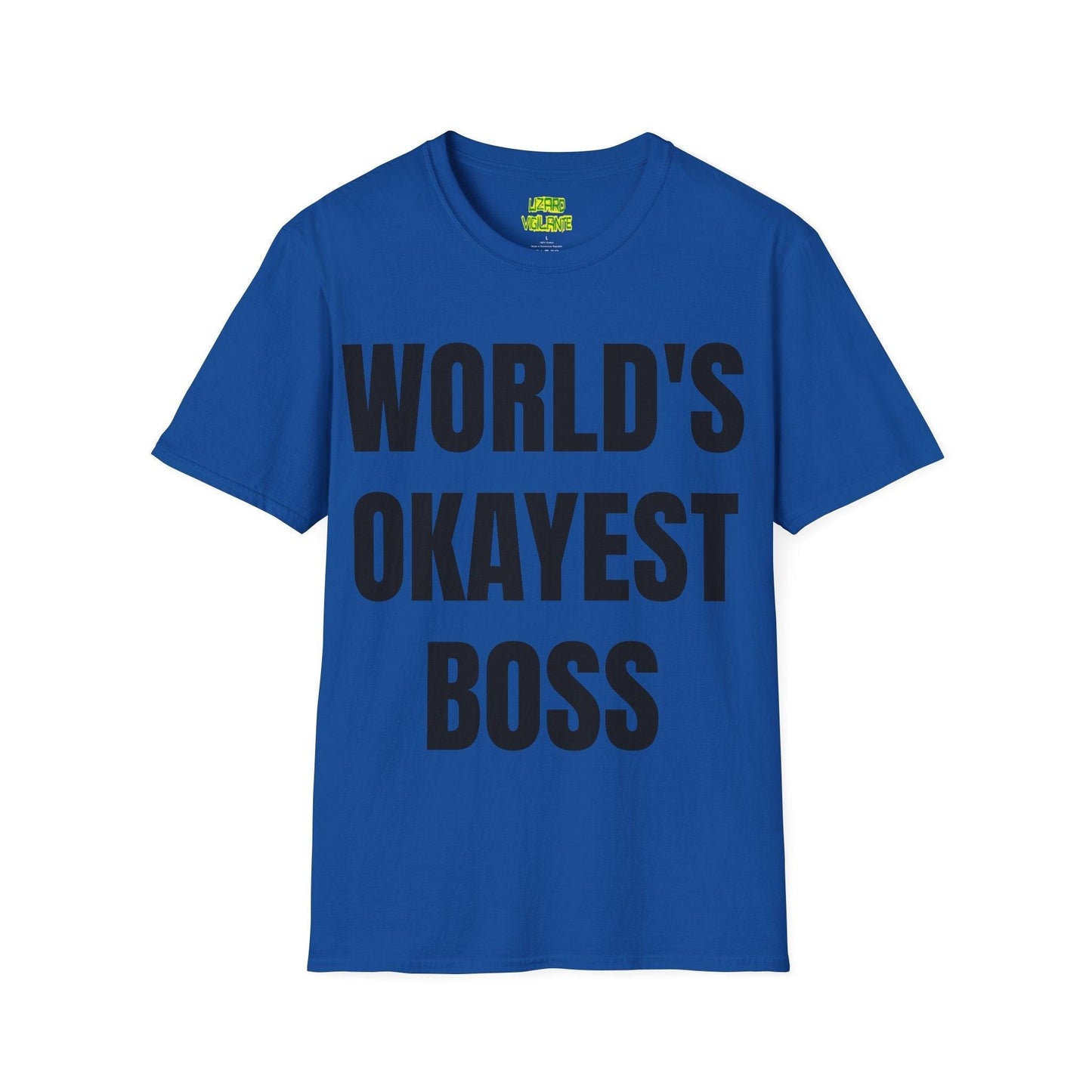 World's Okayest Boss Unisex Softstyle T-Shirt - Lizard Vigilante