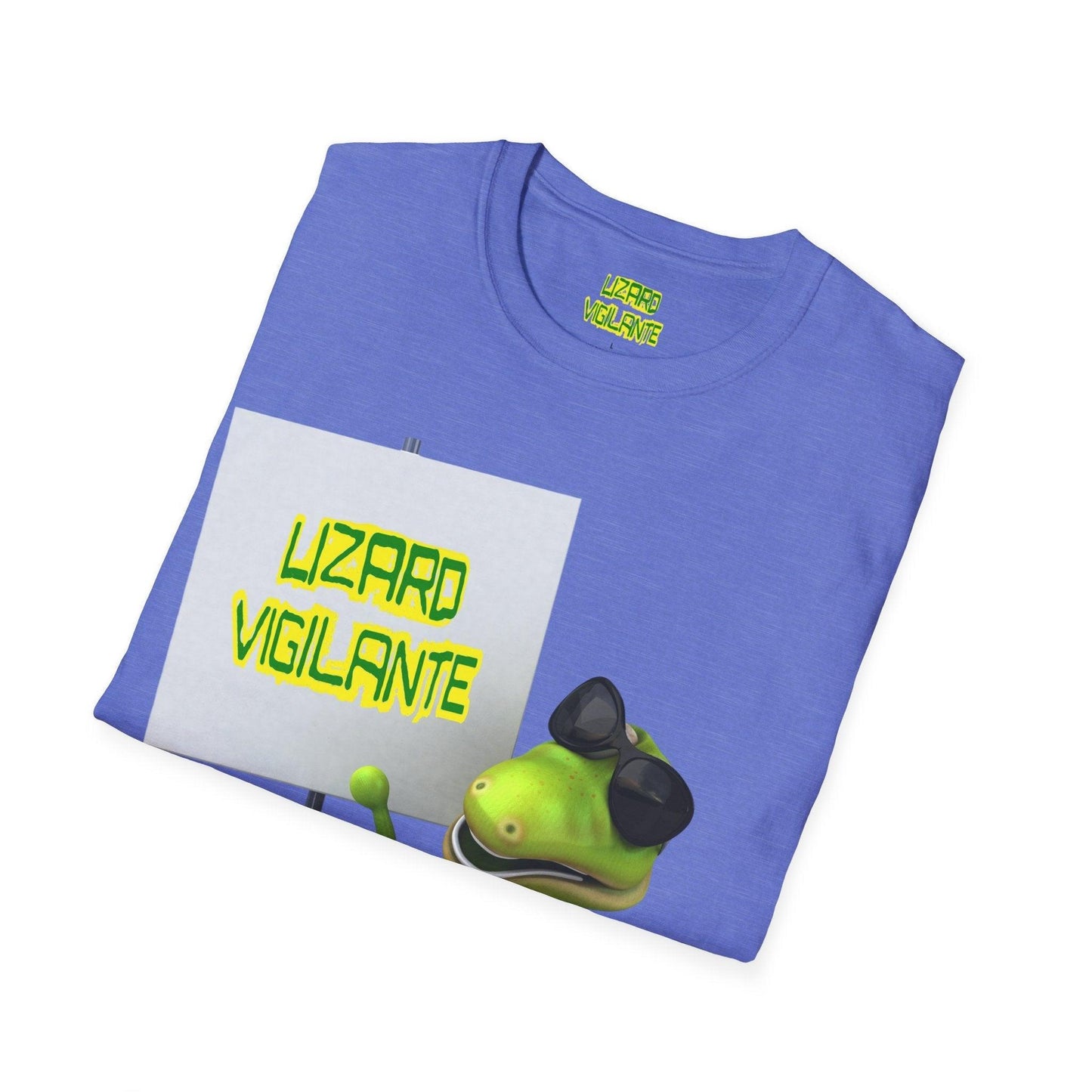 Lizard Vigilante Sign Unisex Softstyle T-Shirt - Lizard Vigilante