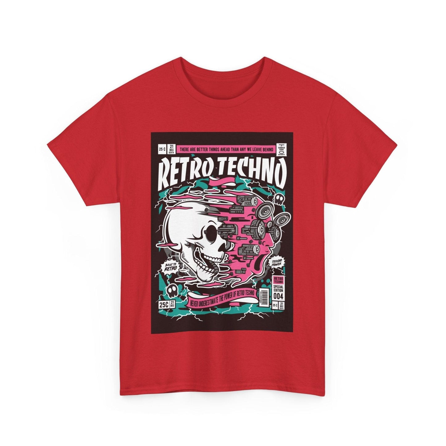 Retro Techno Unisex Heavy Cotton Tee - Lizard Vigilante