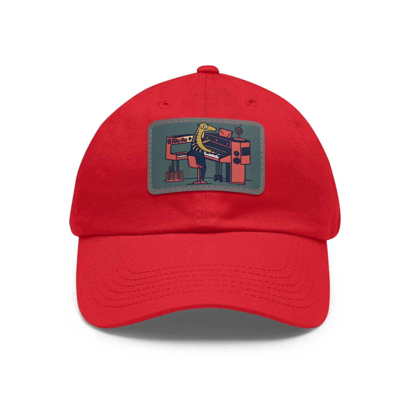 Lizard Vigilante Organs Dad Hat with Leather Patch (Rectangle) - Lizard Vigilante