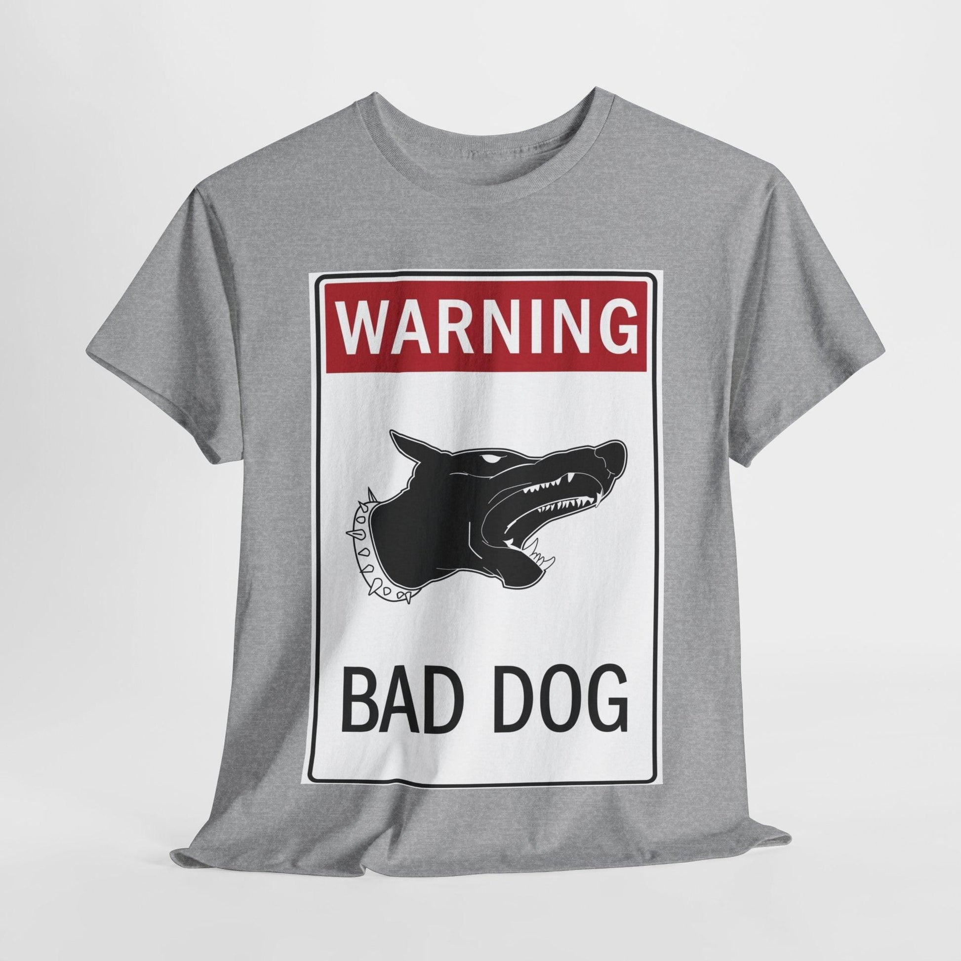 Warning Bad Dog Unisex Heavy Cotton Tee - Lizard Vigilante