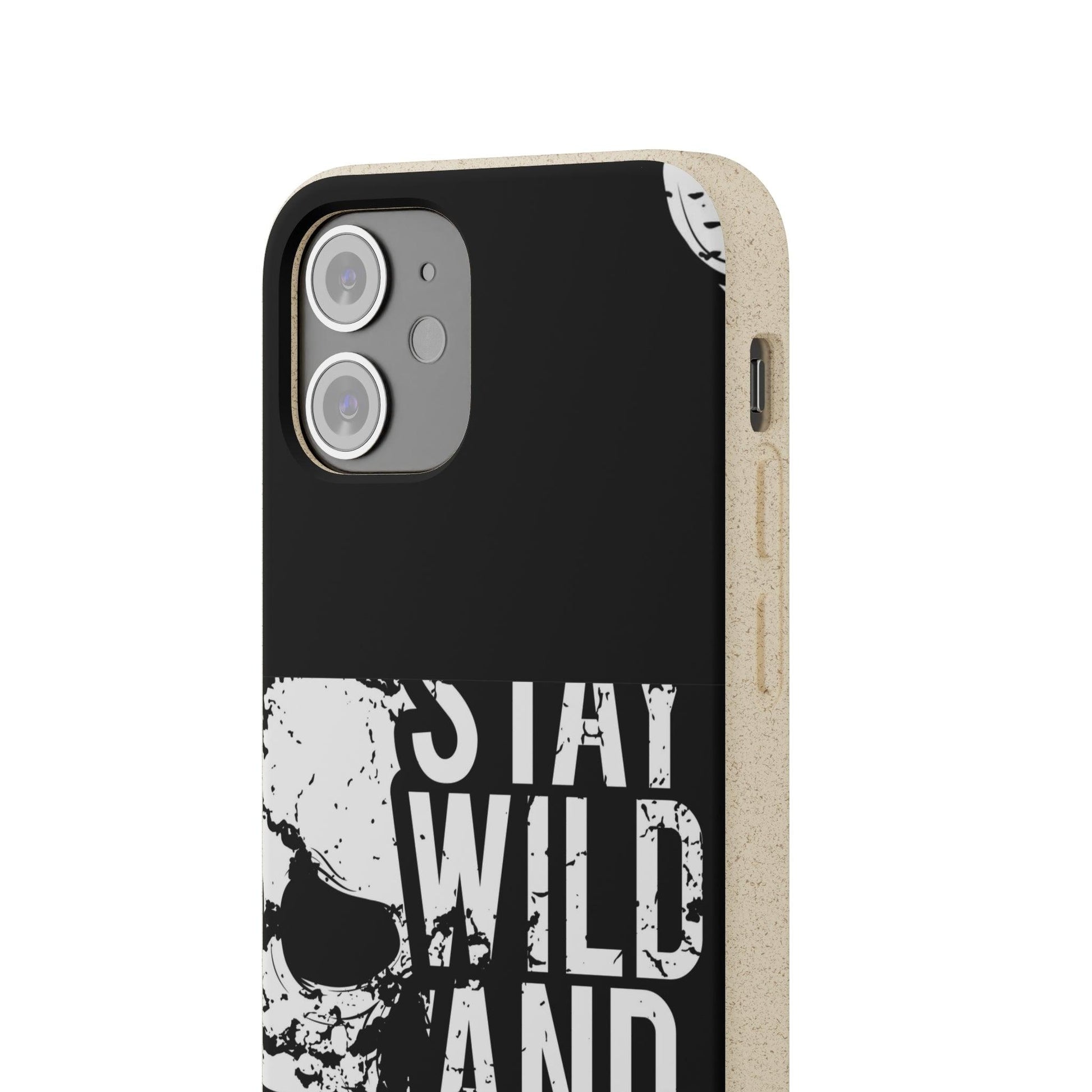 Stay Wild And Free Skull Biodegradable Cases - Lizard Vigilante