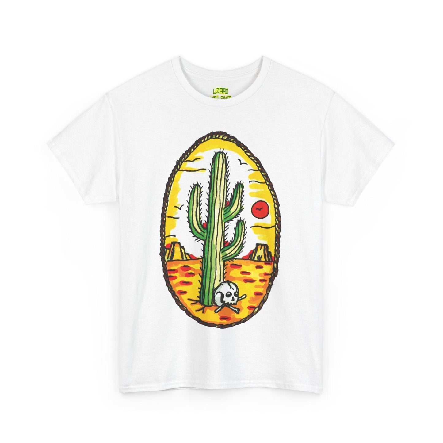 Cactus Skull Unisex Heavy Cotton Tee - Lizard Vigilante