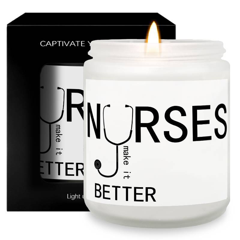 Lavender Scented Candle 5.3oz - Perfect Nursing Appreciation Gift for Men & Women, Ideal for Nurse Practitioners, Paramedics, Students - Unique Present for Birthdays, Thanksgiving, Graduation