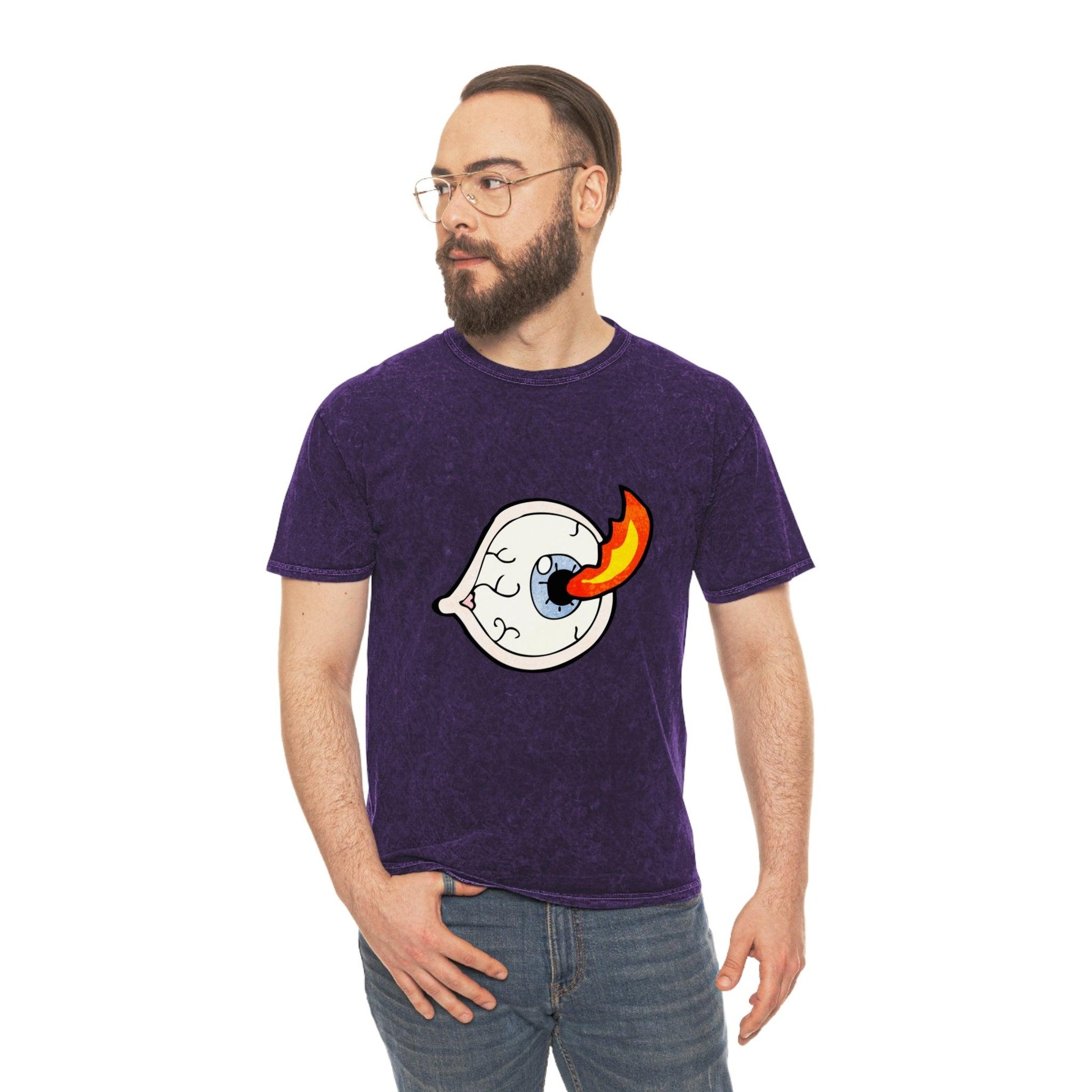 Eyeball Torch Unisex Mineral Wash T-Shirt - Lizard Vigilante