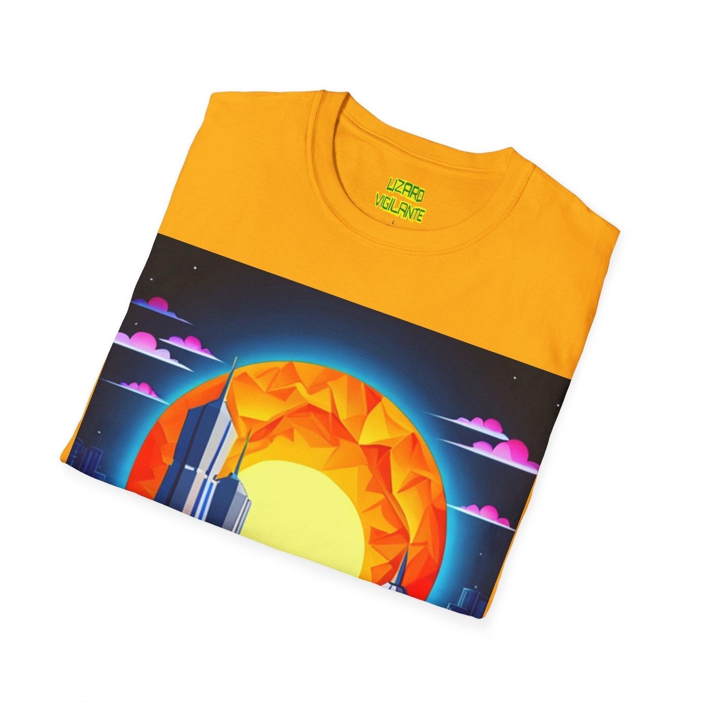 Eclipsed Fiver Unisex Softstyle T-Shirt - Lizard Vigilante