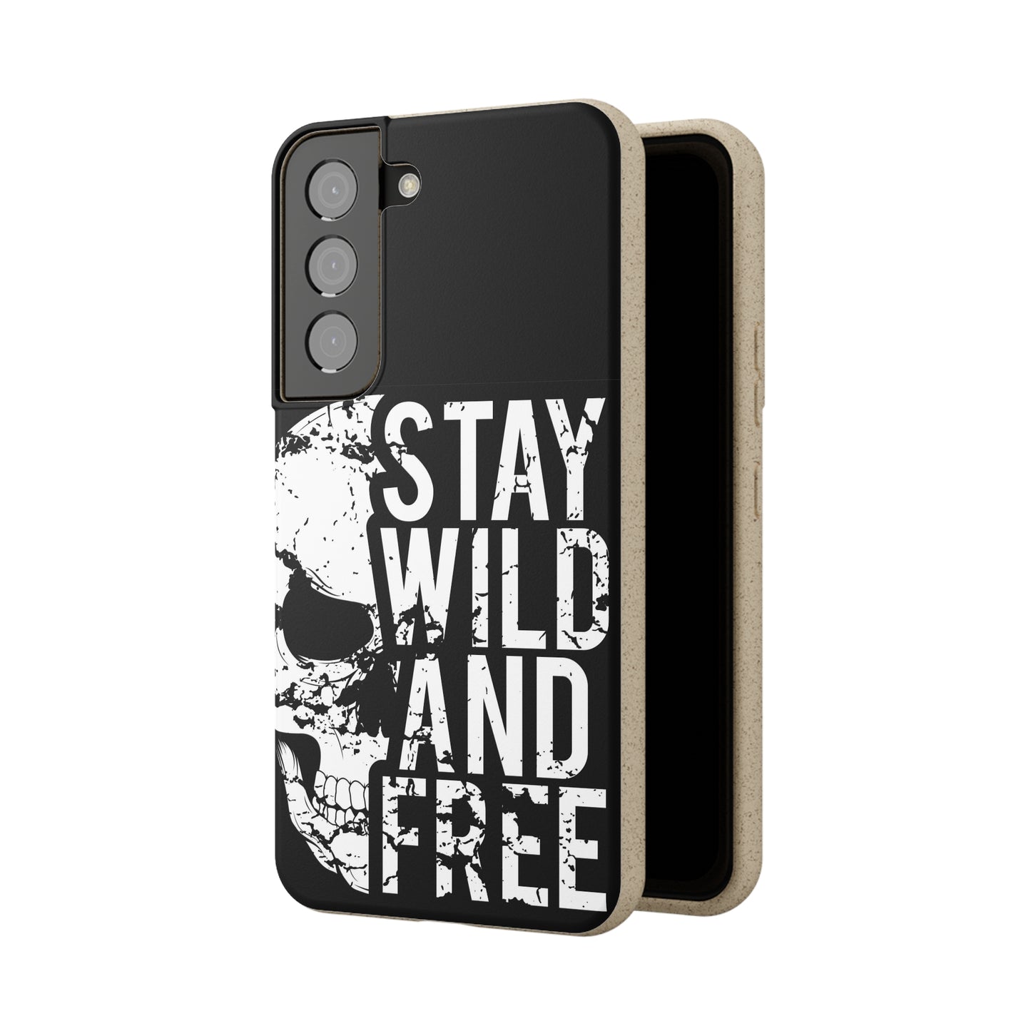 Stay Wild And Free Skull Biodegradable Cases - Lizard Vigilante