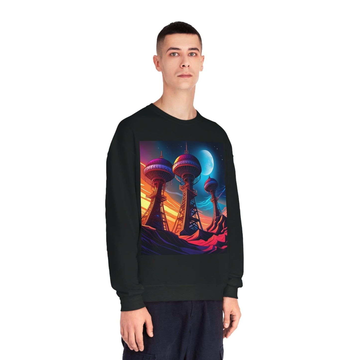 Interplanetary Communication Unisex NuBlend® Crewneck Sweatshirt - Lizard Vigilante