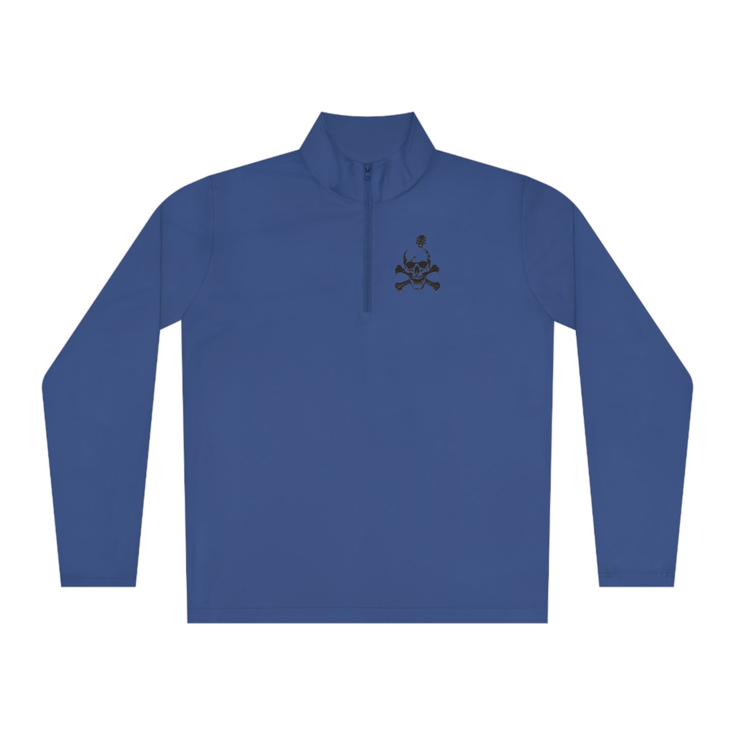 Guitar Skull Cross Bones Unisex Quarter-Zip Pullover - Premium Long-sleeve from Printify - Just $43.42! Shop now at Lizard Vigilante