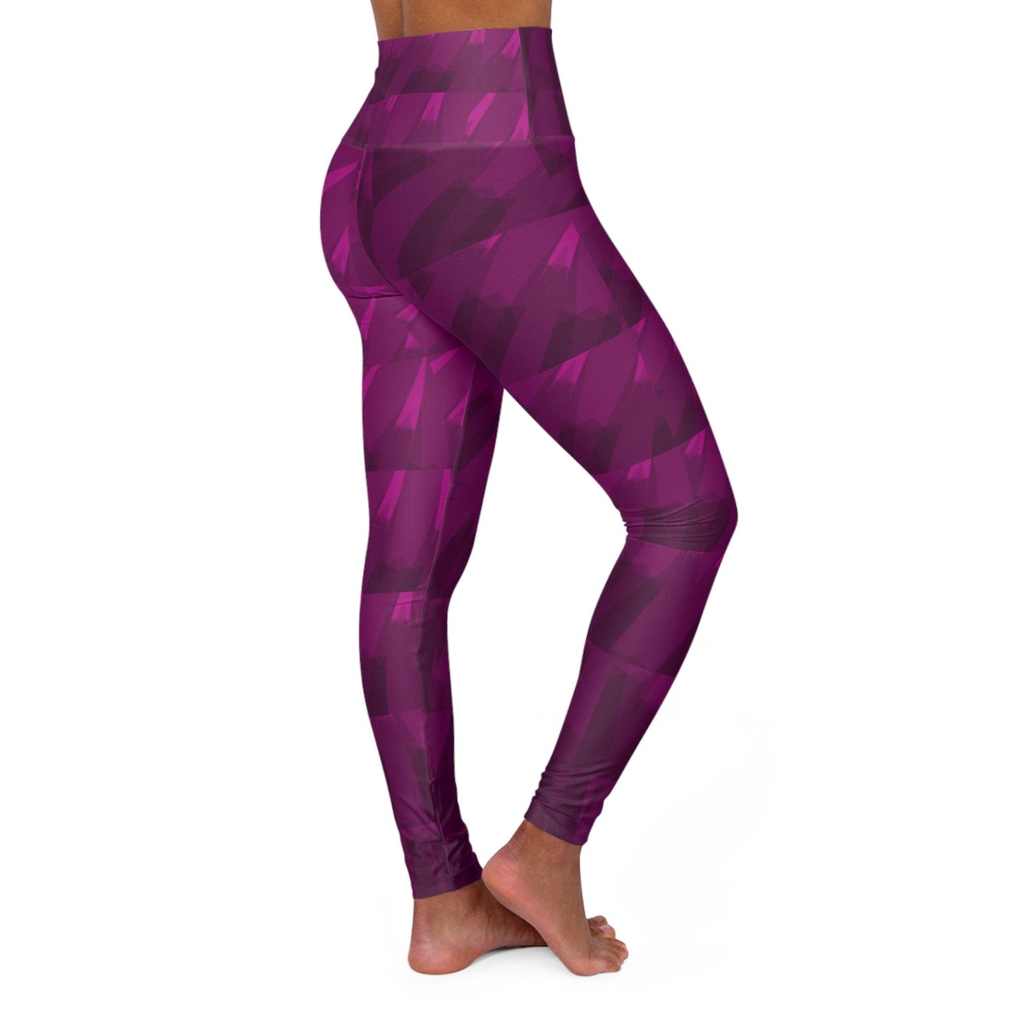 Purple Shower High Waisted Yoga Leggings - Lizard Vigilante