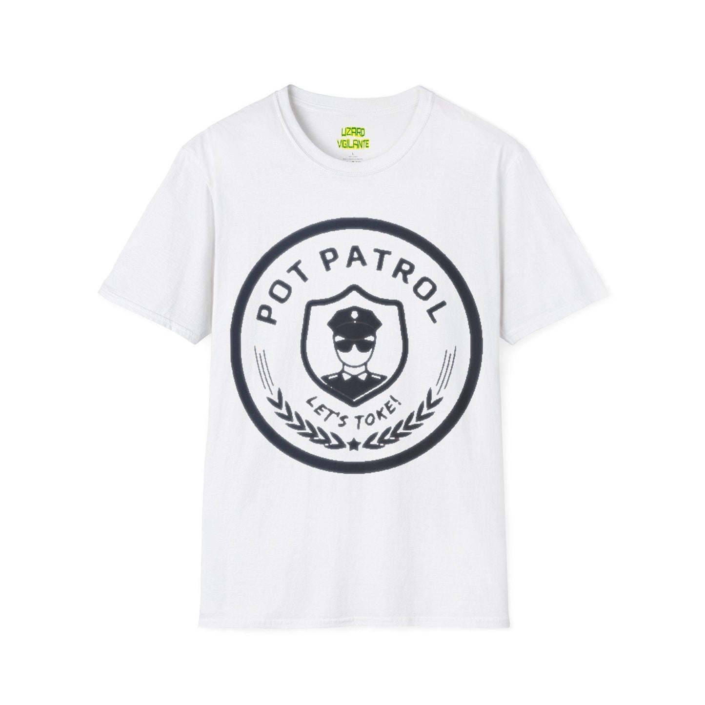 POT PATROL Let's Toke! Unisex Softstyle T-Shirt - Lizard Vigilante