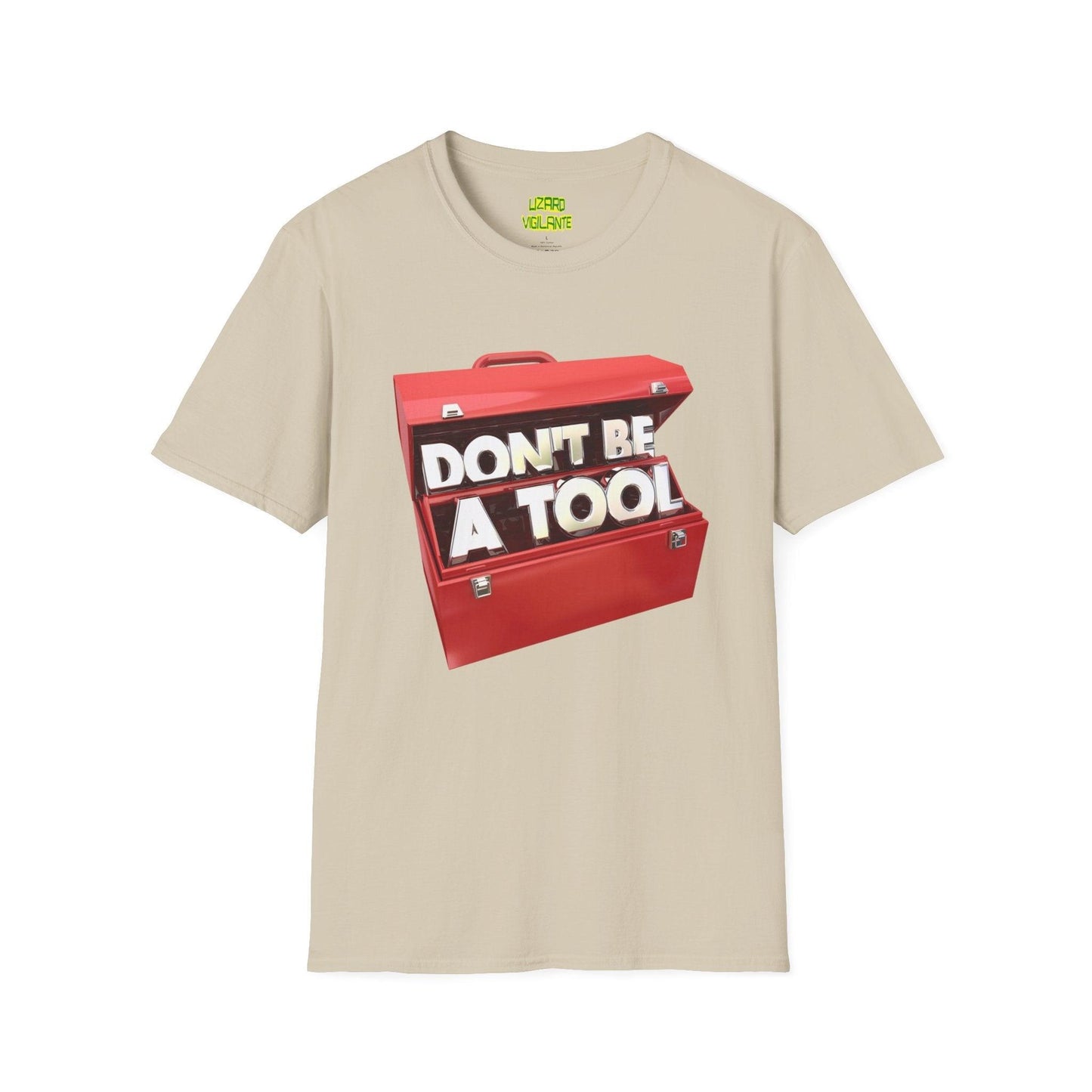 Don't Be A Tool" Red Toolbox Unisex Softstyle T-Shirt - Lizard Vigilante