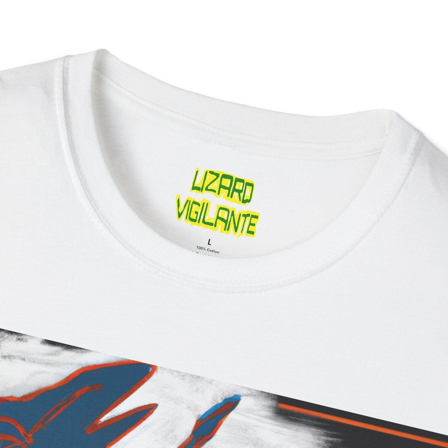 Lizard Vigilante on the Mountain Unisex Softstyle T-Shirt - Lizard Vigilante