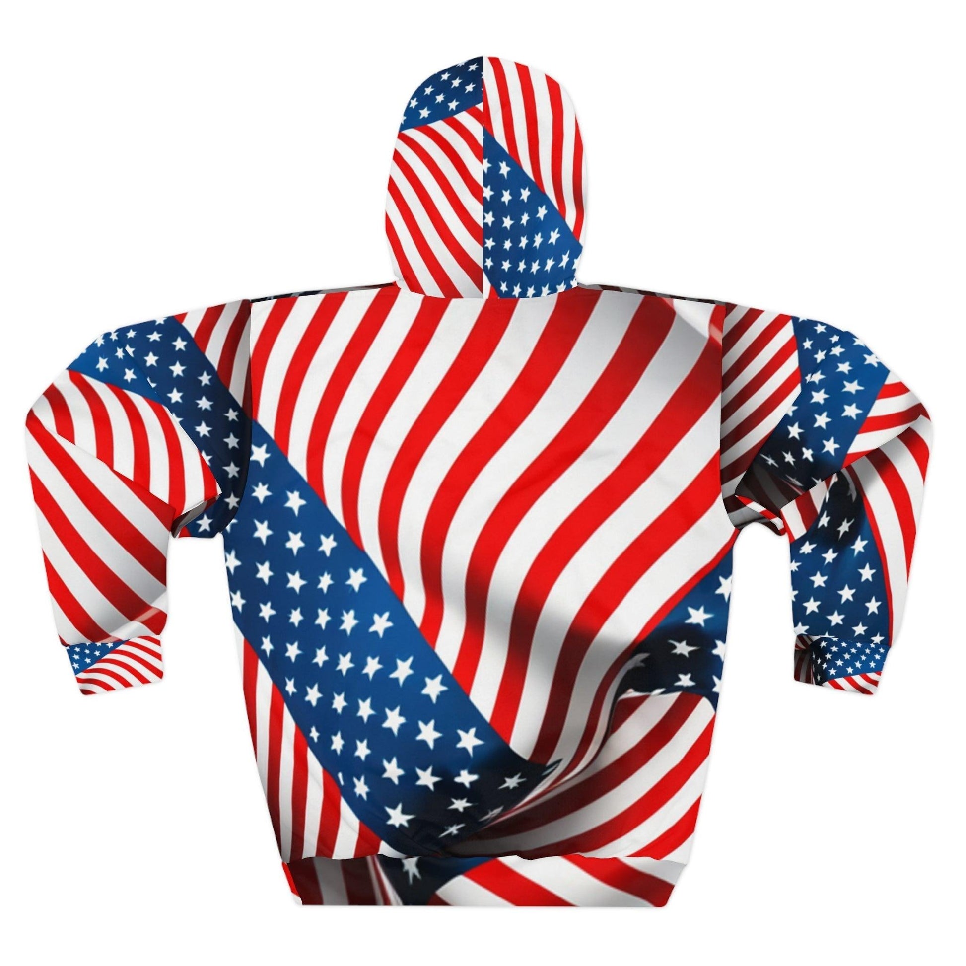 American Flag Unisex Pullover Hoodie - Lizard Vigilante