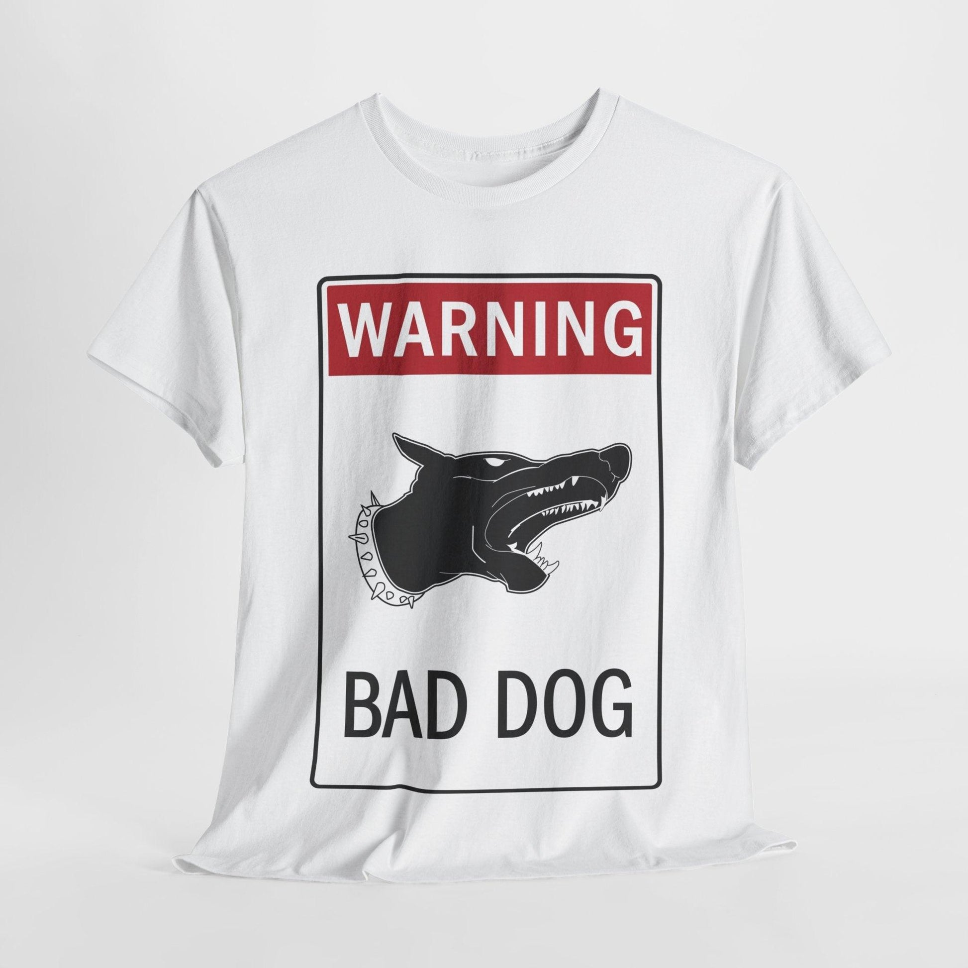 Warning Bad Dog Unisex Heavy Cotton Tee - Lizard Vigilante