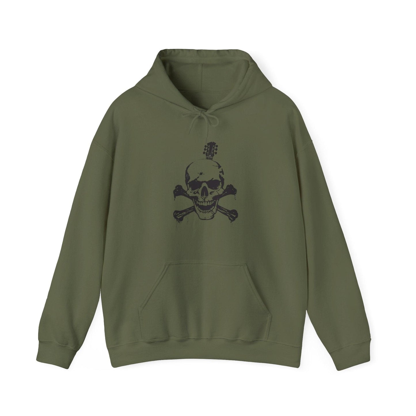 Guitar Skull Cross Bones Unisex Heavy Blend™ Hooded Sweatshirt - Lizard Vigilante