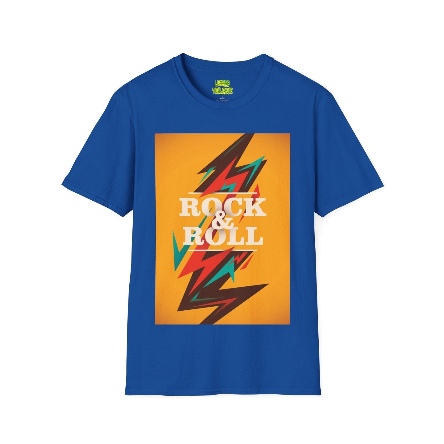 Rock & Roll Bolt Unisex Softstyle T-Shirt - Lizard Vigilante