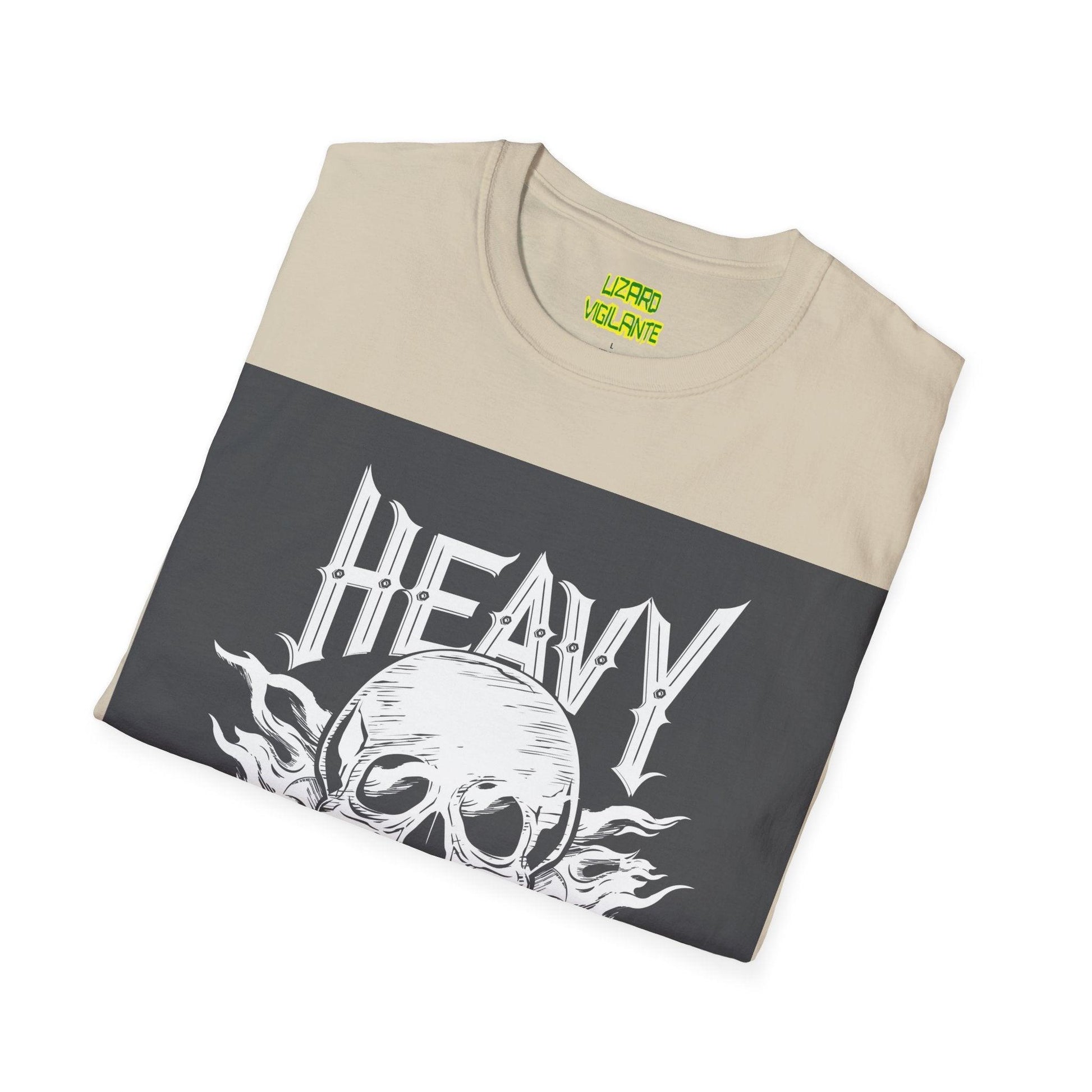 Heavy Metal Skull Unisex Softstyle T-Shirt - Lizard Vigilante