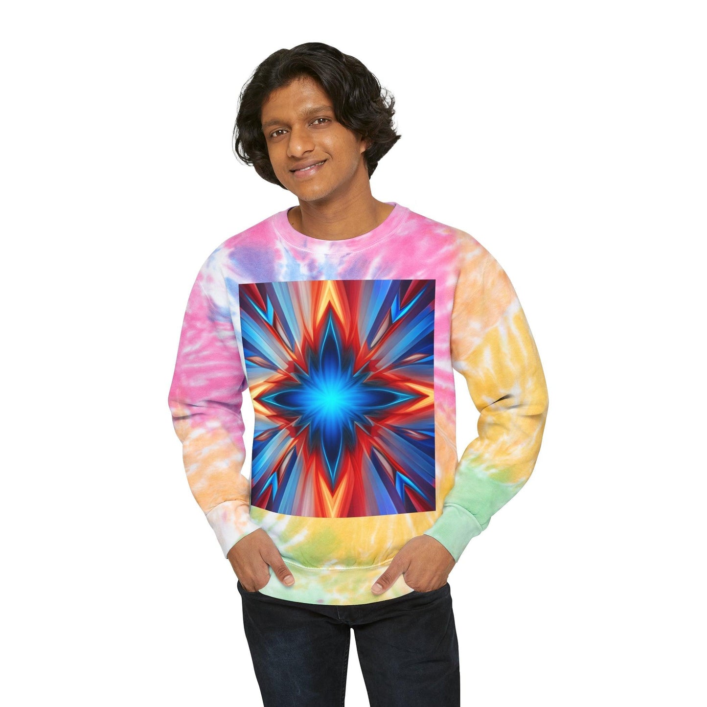 Comfortable StarBust Unisex Tie-Dye Sweatshirt - Lizard Vigilante