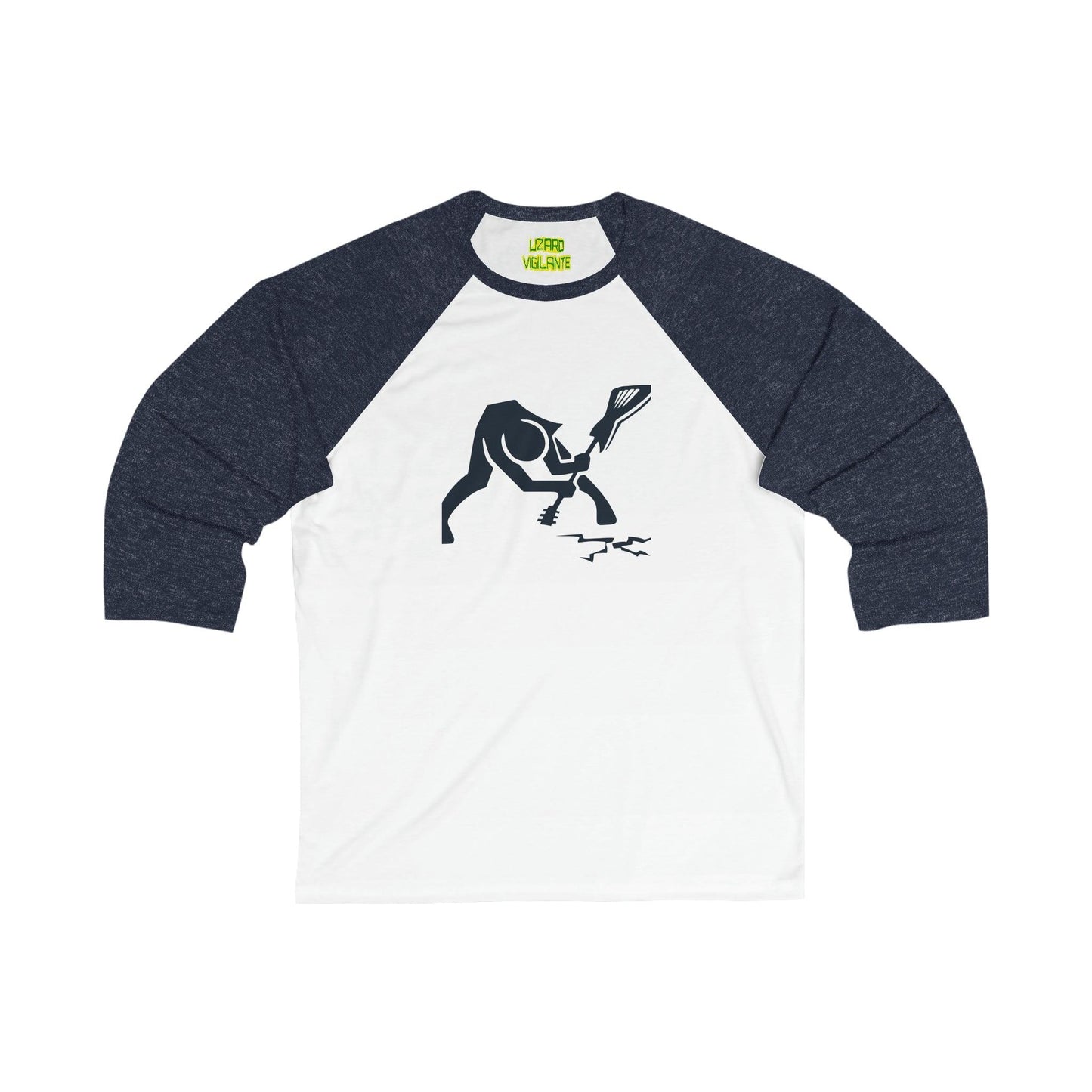 Smash Guitar! Unisex 3\4 Sleeve Baseball Tee - Lizard Vigilante