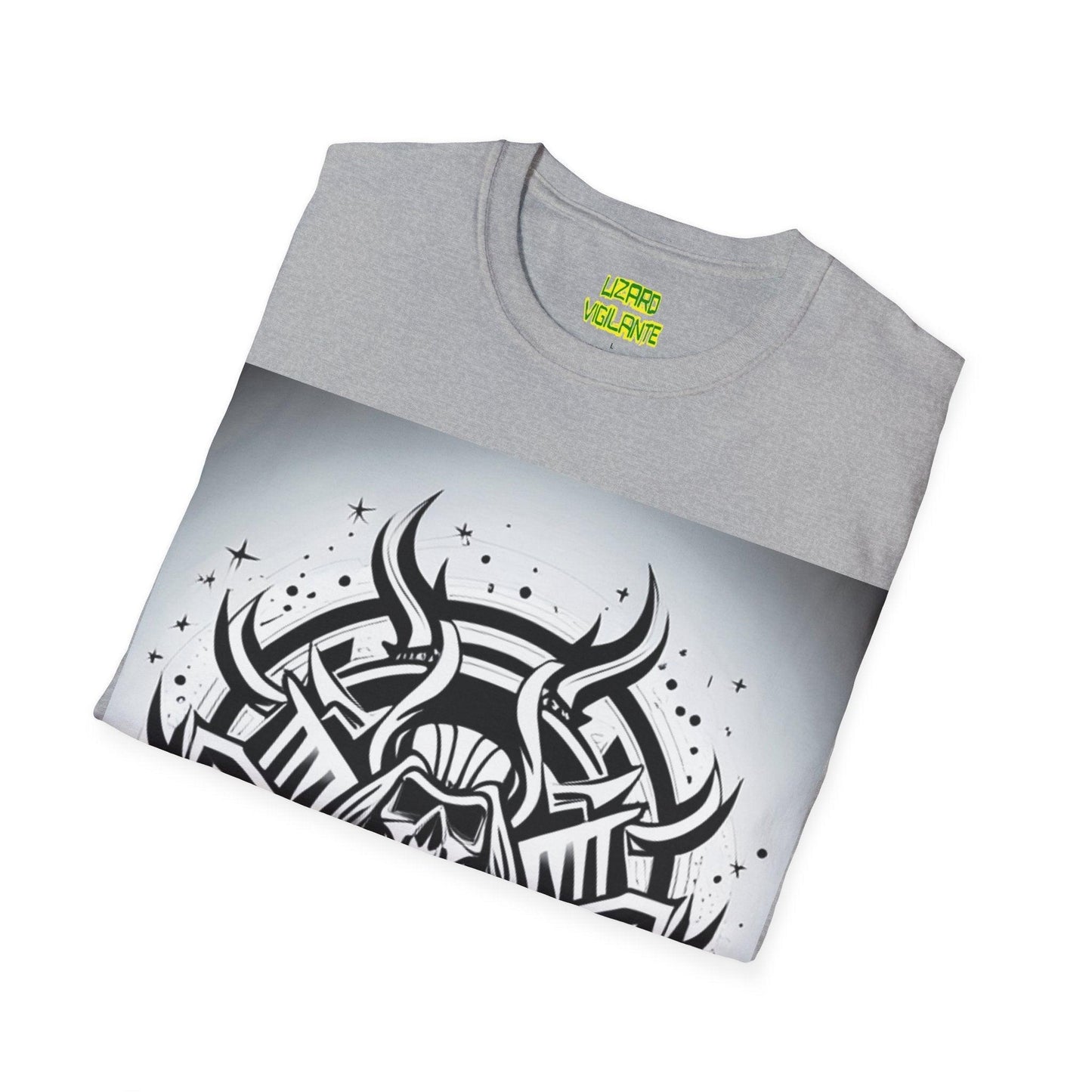 METAL Silver Unisex Softstyle T-Shirt - Lizard Vigilante