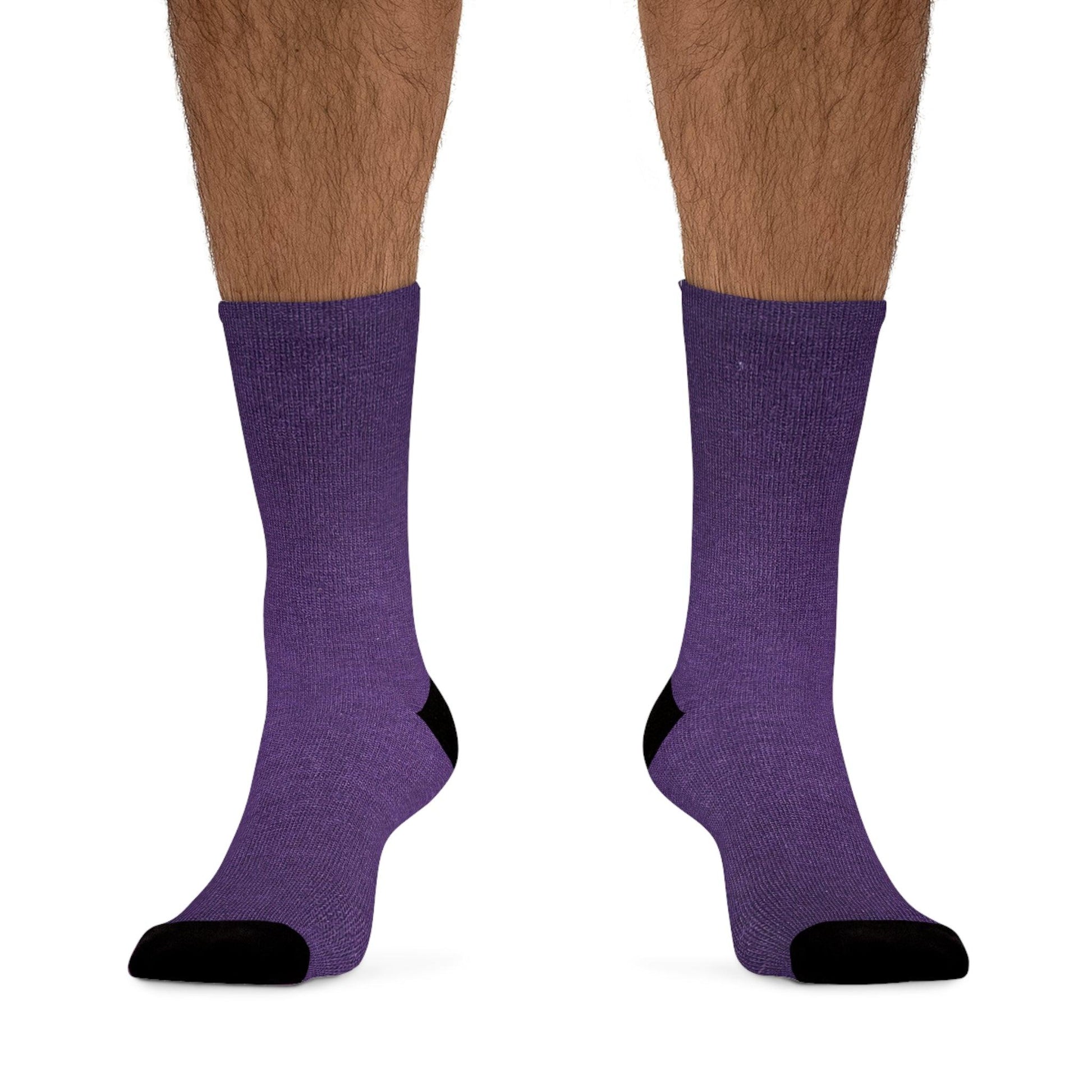 Faux Purple Silk Recycled Poly Socks - Lizard Vigilante