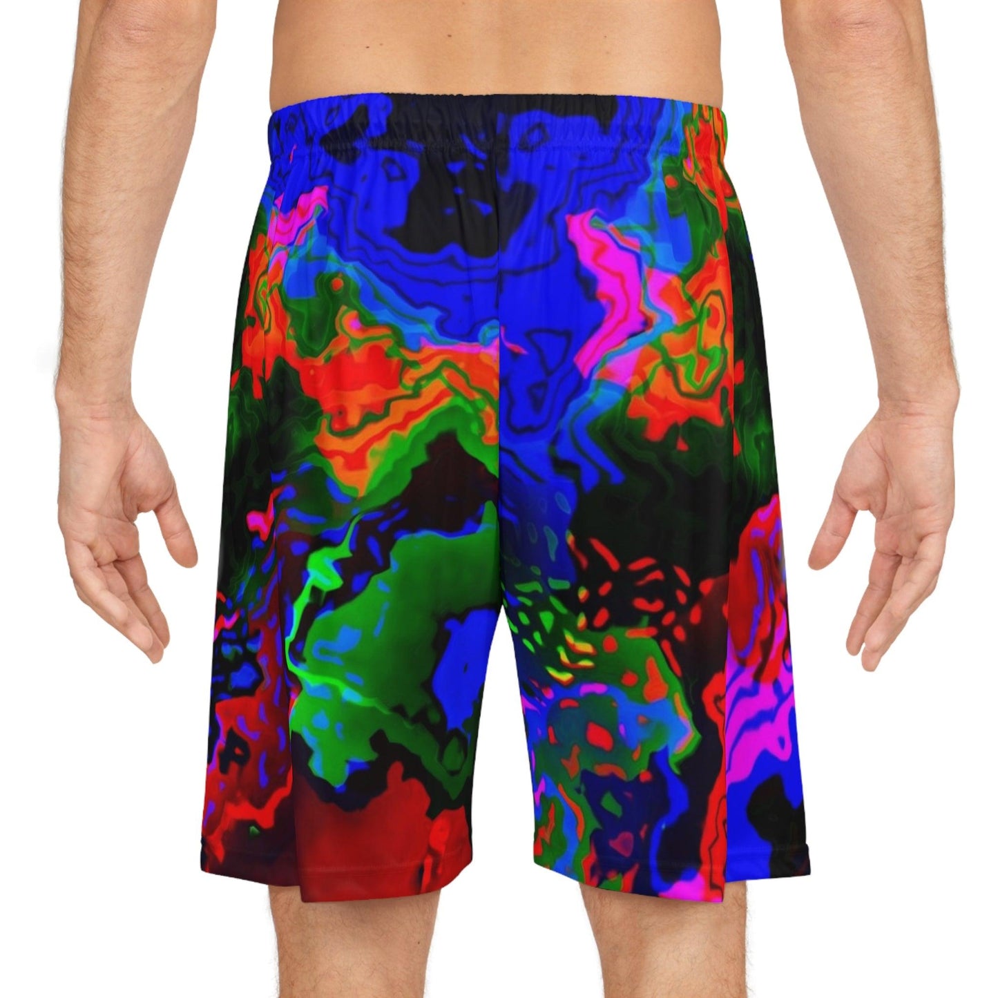 Rainbow in the Darkness Basketball Shorts - Lizard Vigilante