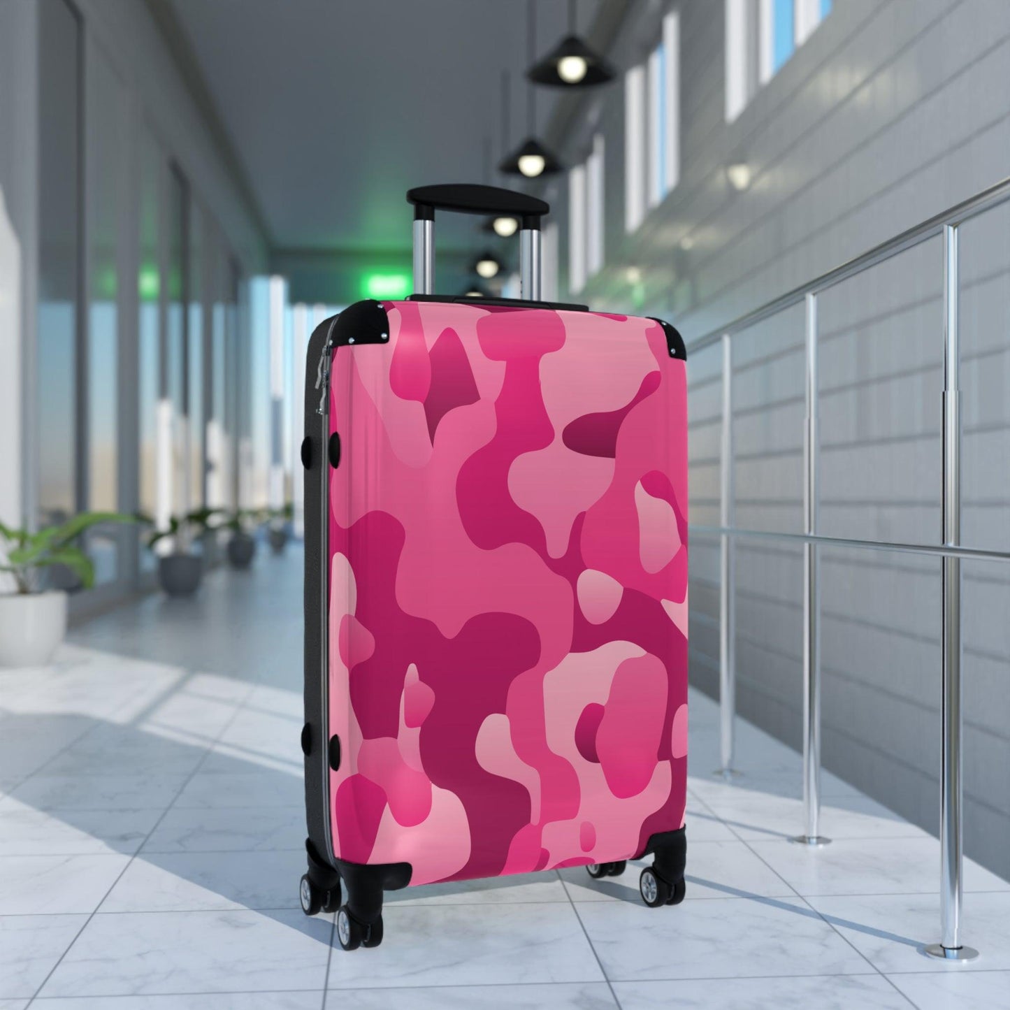 Pink Camouflage Suitcase - Lizard Vigilante