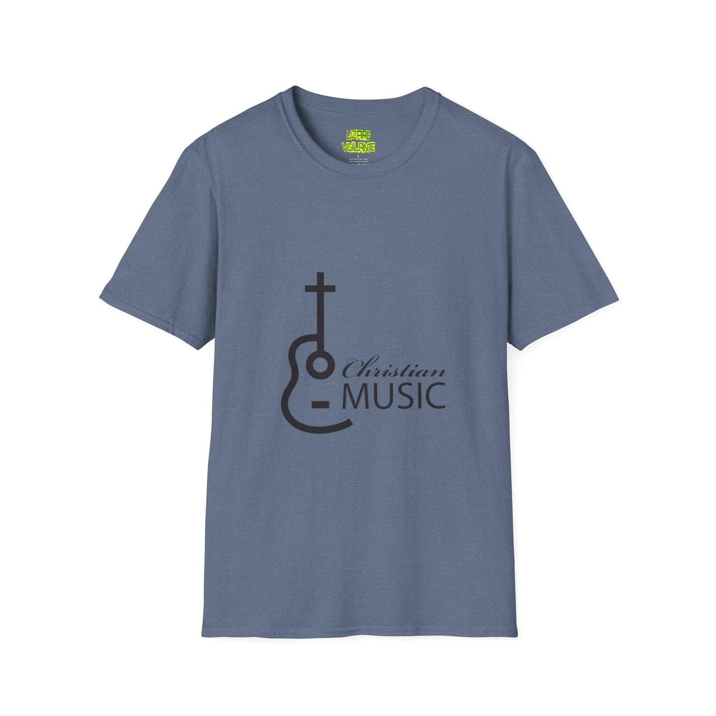 Christian Acoustic Cross Unisex Softstyle T-Shirt - Lizard Vigilante