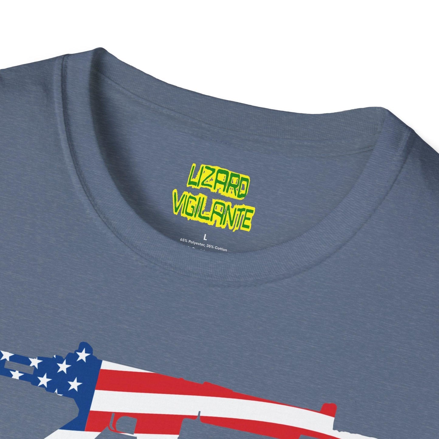 American Flag Guns Unisex Softstyle T-Shirt - Lizard Vigilante