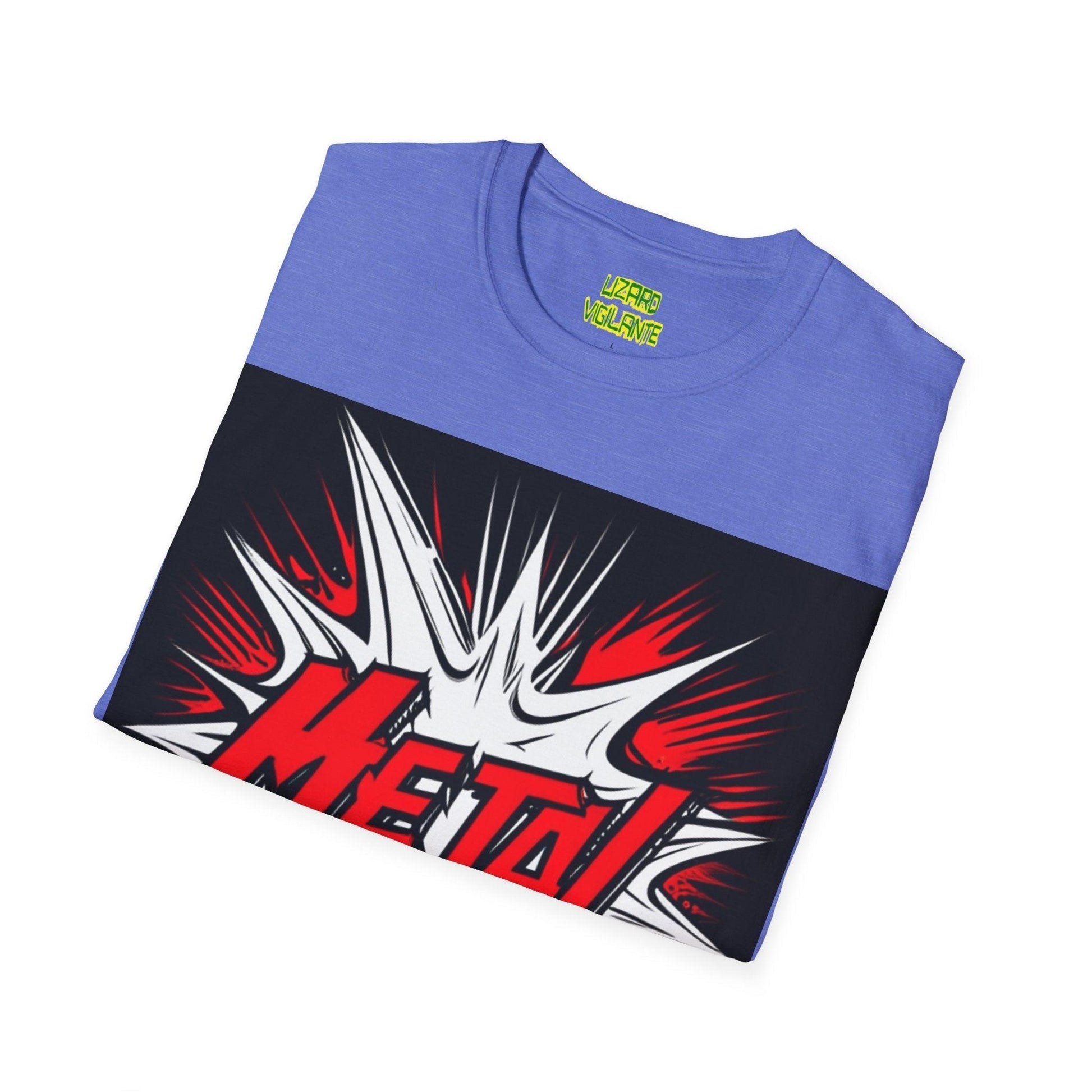 Red METAL Logo Unisex Softstyle T-Shirt - Lizard Vigilante