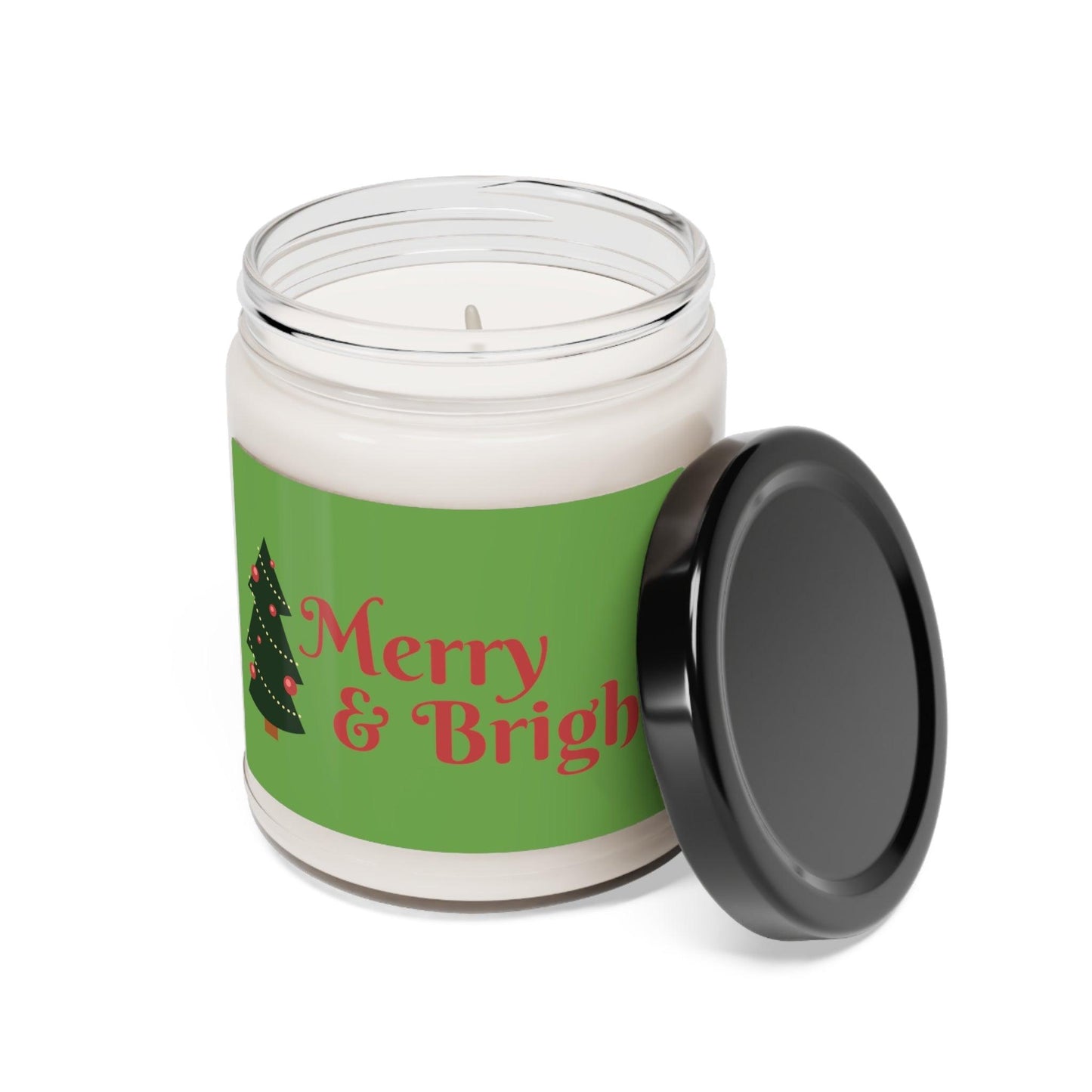 Merry & Bright Green Scented Soy Candle, 9oz - Lizard Vigilante