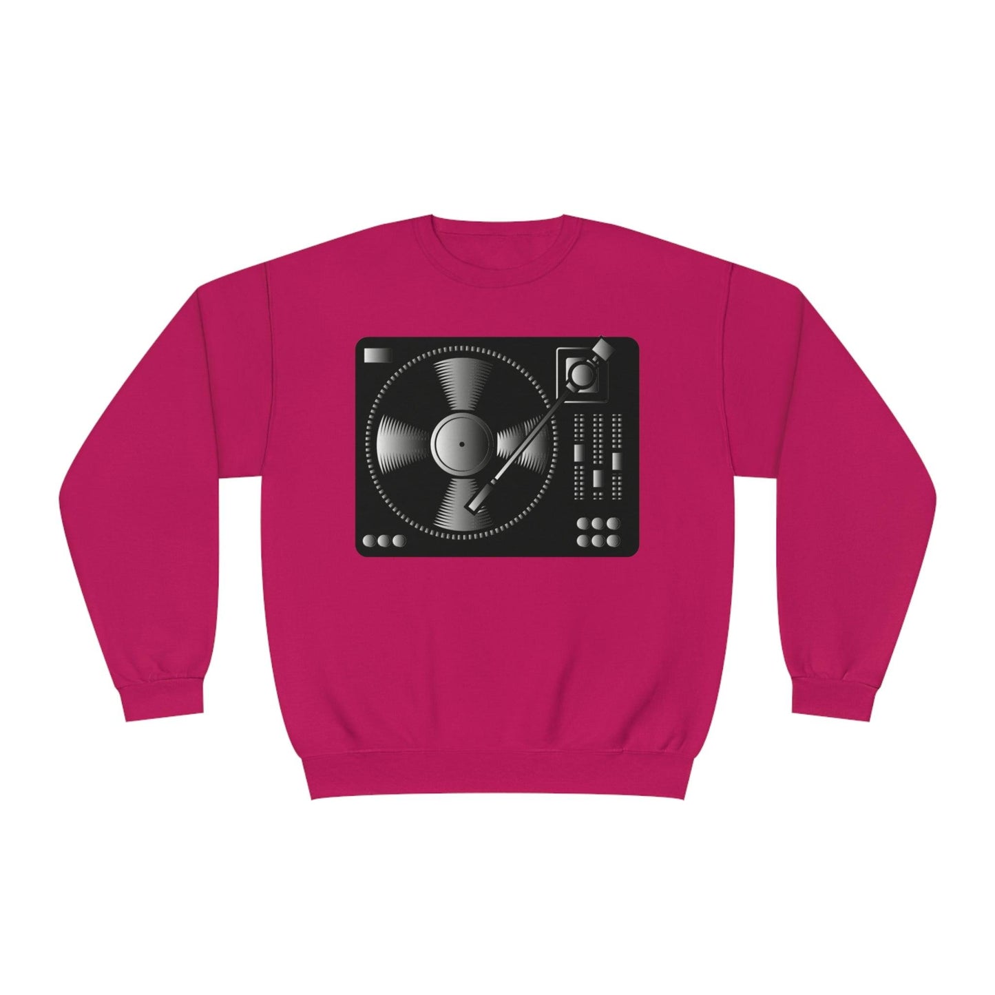 Turntable Record Player Unisex NuBlend® Crewneck DJ Sweatshirt - Lizard Vigilante