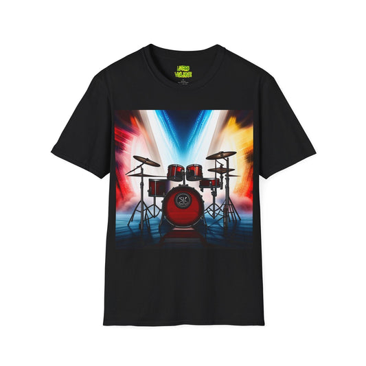 Rock Concert Drums Unisex Softstyle T-Shirt - Lizard Vigilante