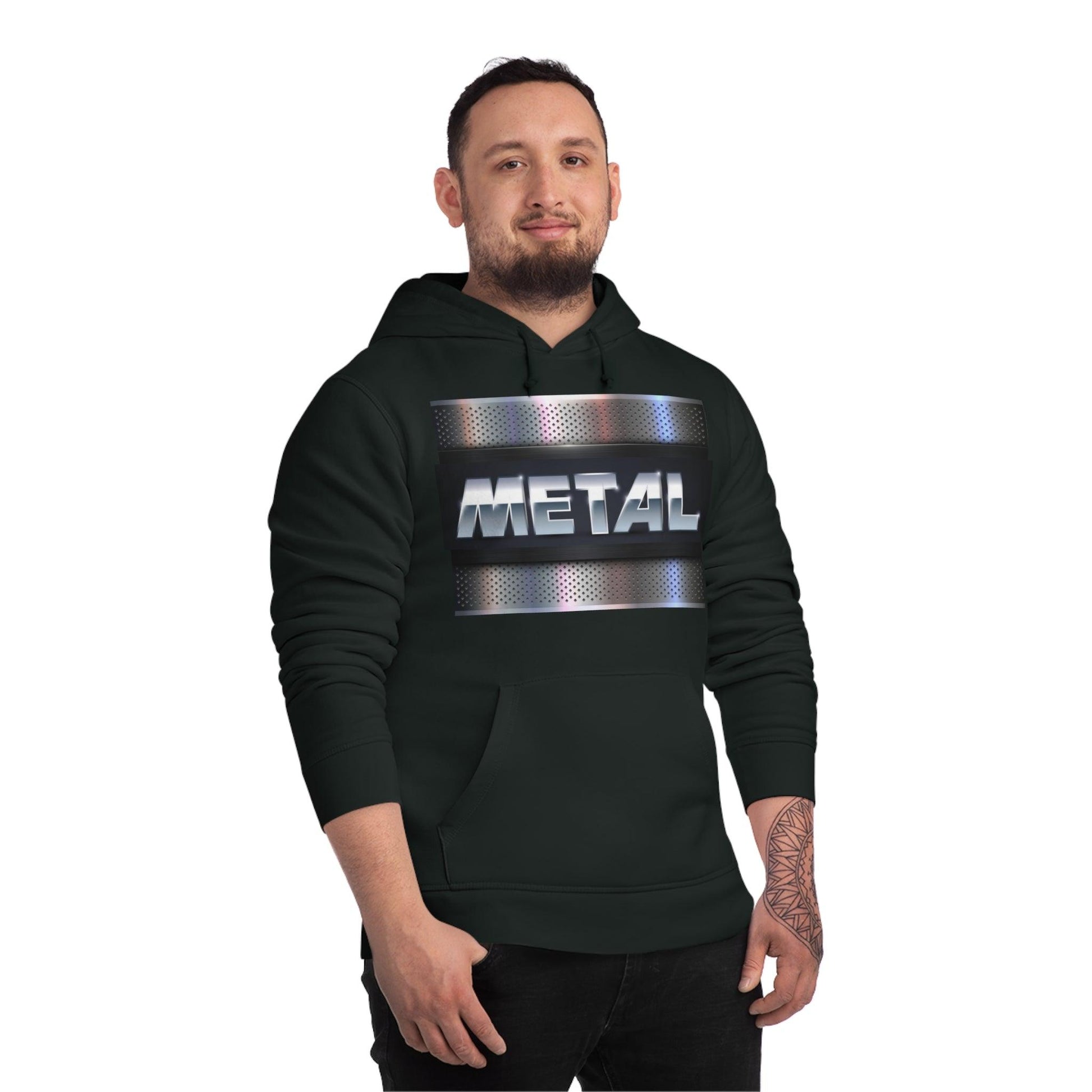 Metal Plate Unisex Drummer Hoodie - Lizard Vigilante