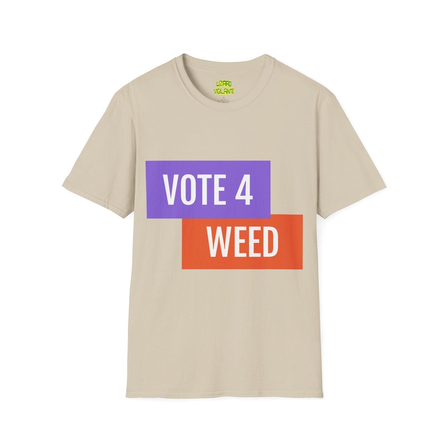 VOTE 4 WEED Unisex Softstyle T-Shirt / Pot Tee - Lizard Vigilante