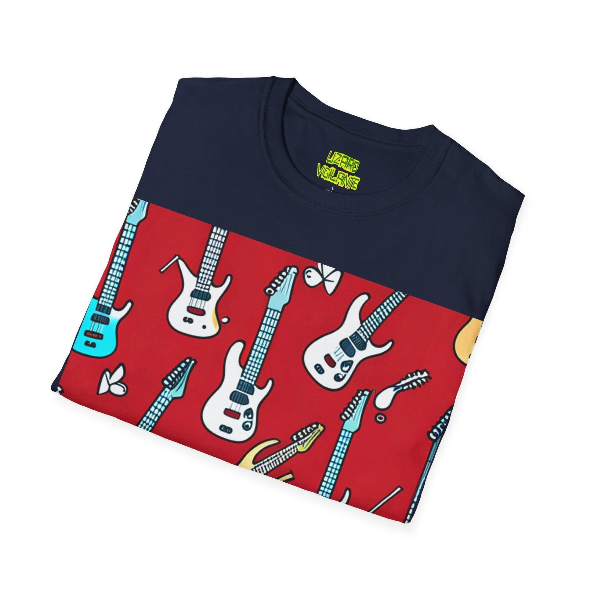 Polka Dot Guitar Unisex Softstyle T-Shirt - Lizard Vigilante