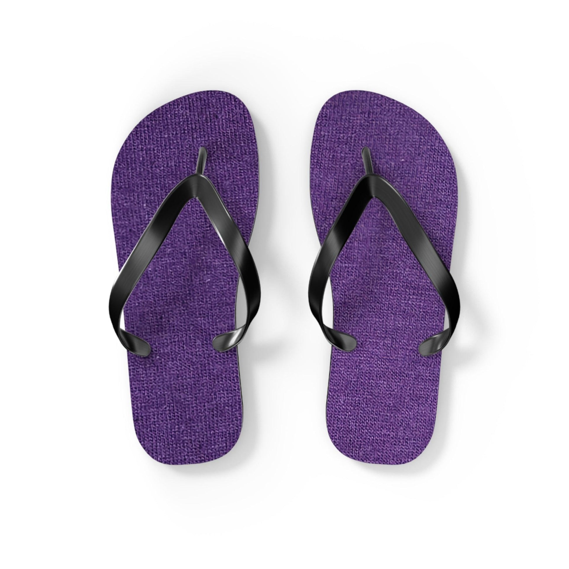 Faux Purple Silk Flip Flops - Lizard Vigilante