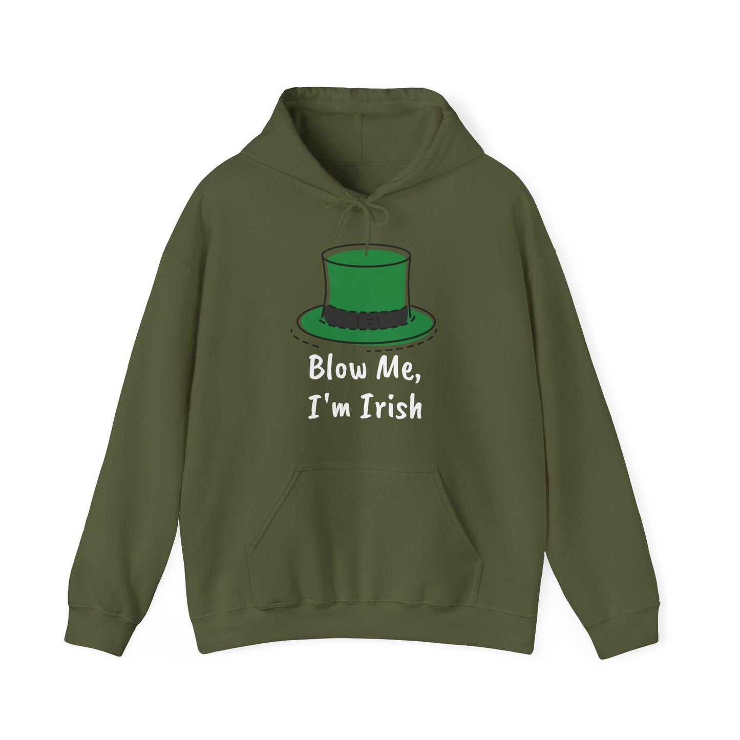 Blow Me, I'm Irish St. Patrick's Day Unisex Heavy Blend™ Hooded Sweatshirt - Lizard Vigilante