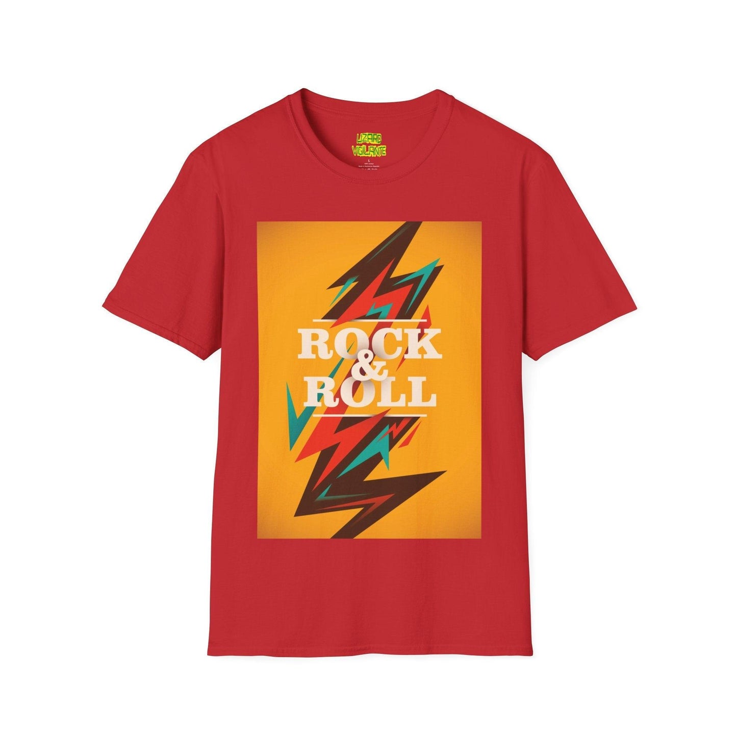 Rock & Roll Bolt Unisex Softstyle T-Shirt - Lizard Vigilante