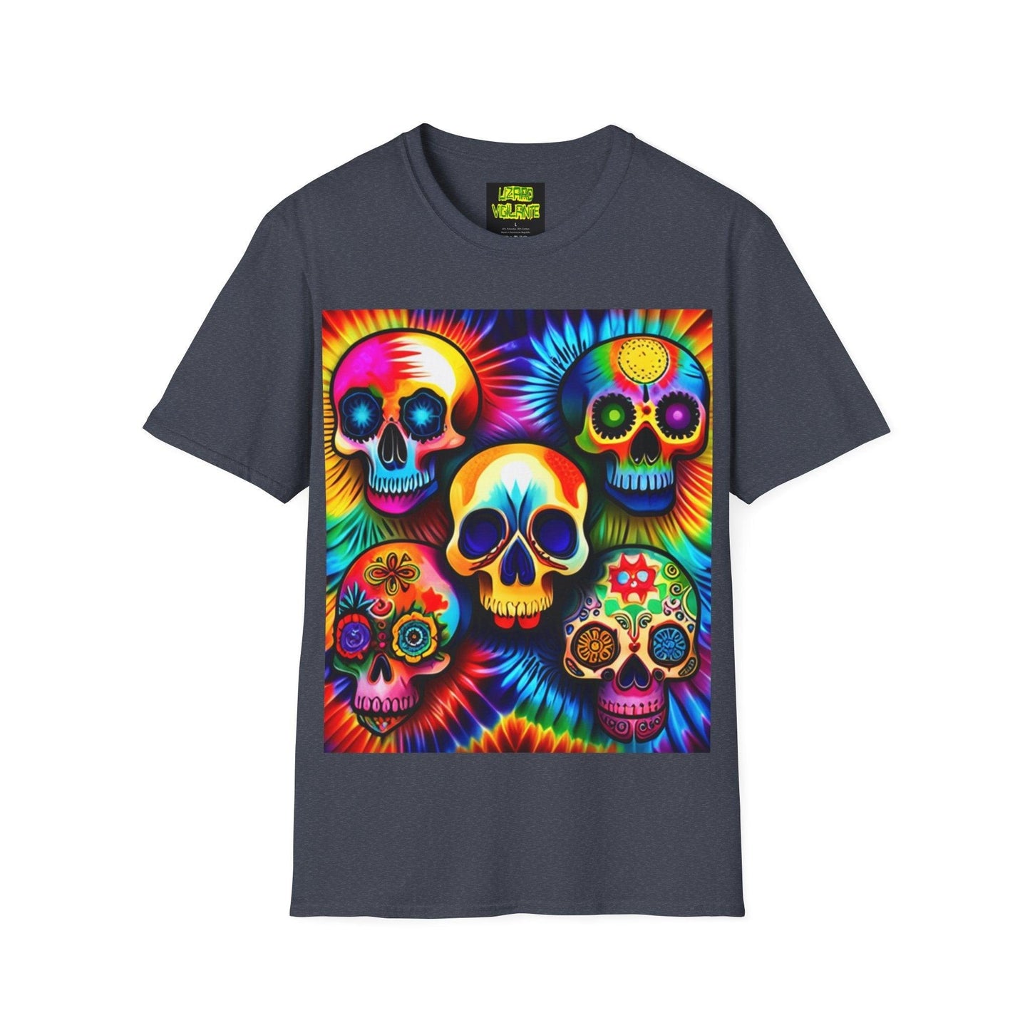 Escaped Skulls Unisex Softstyle T-Shirt - Lizard Vigilante