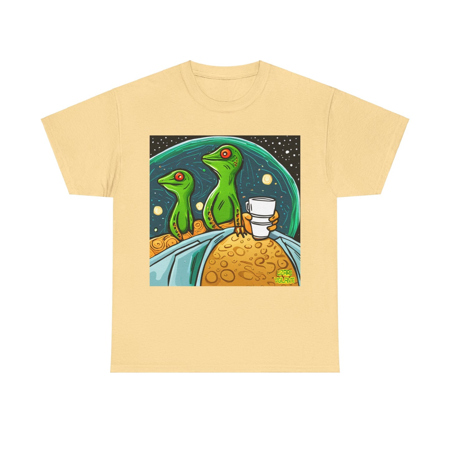 Lizard Vigilante Premium Coffee SideEye Unisex Heavy Cotton Tee - Lizard Vigilante