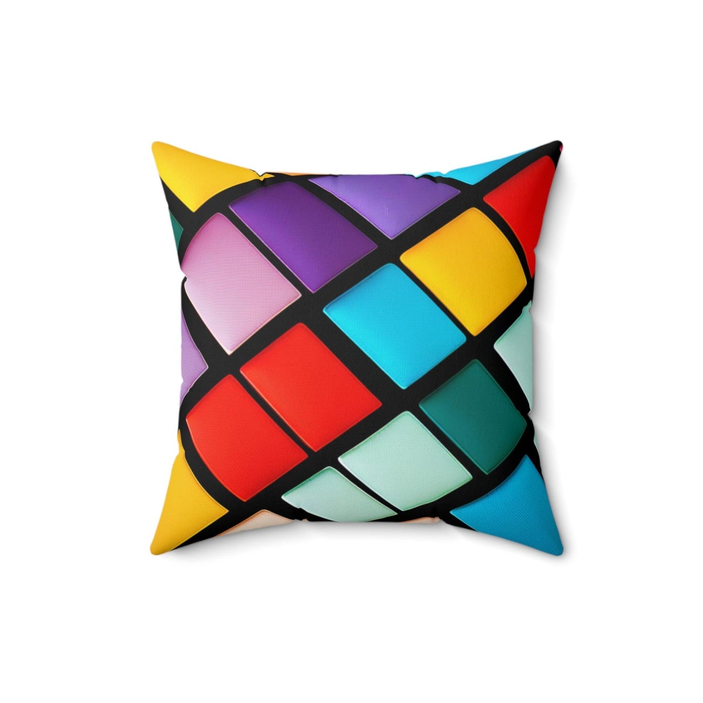 80s Buttons Spun Polyester Square Pillow - Lizard Vigilante