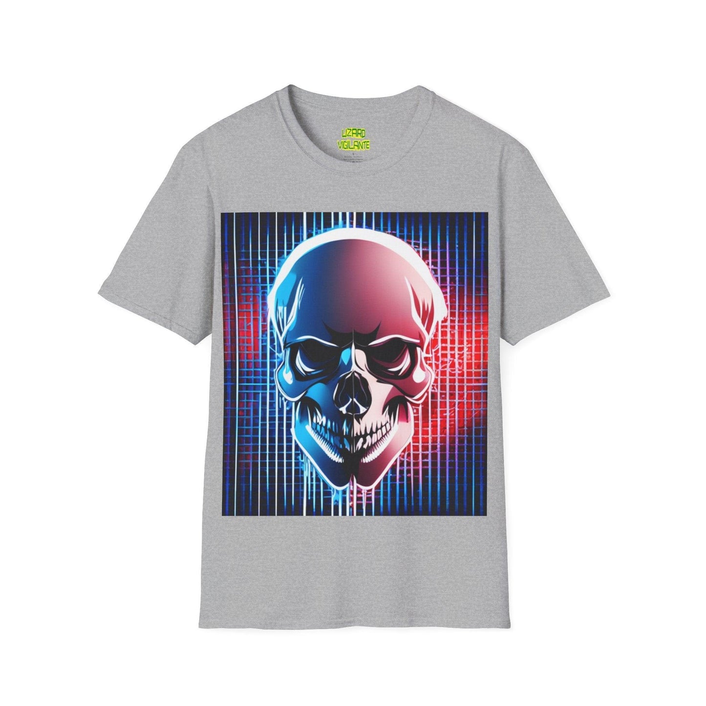 Grid Skull Unisex Softstyle T-Shirt - Lizard Vigilante