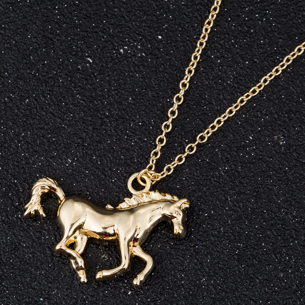 Running Horse Necklace Ladies Clavicle Chain