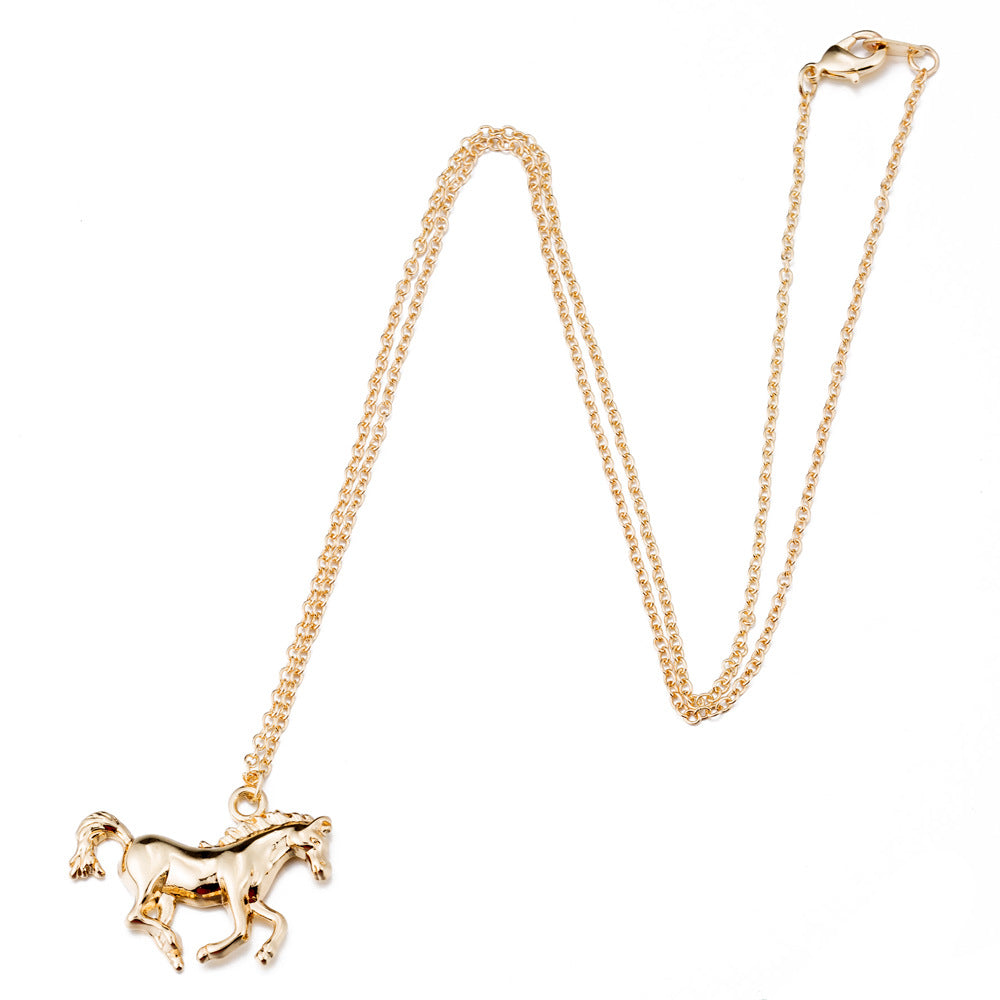 Running Horse Necklace Ladies Clavicle Chain