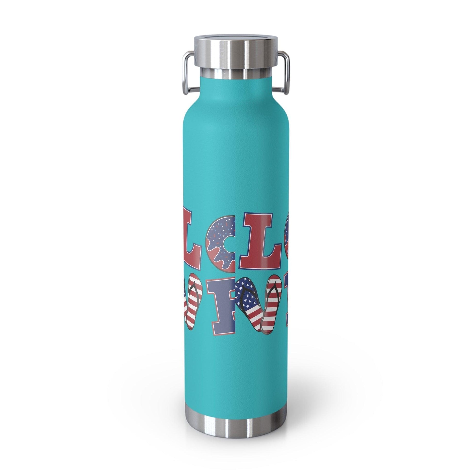 LOVE American Styled Red White and Blue Copper Vacuum Insulated Bottle, USA 22oz - Lizard Vigilante