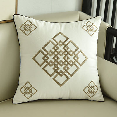 Chinese Style Horse Embroidery Bedside Pillow