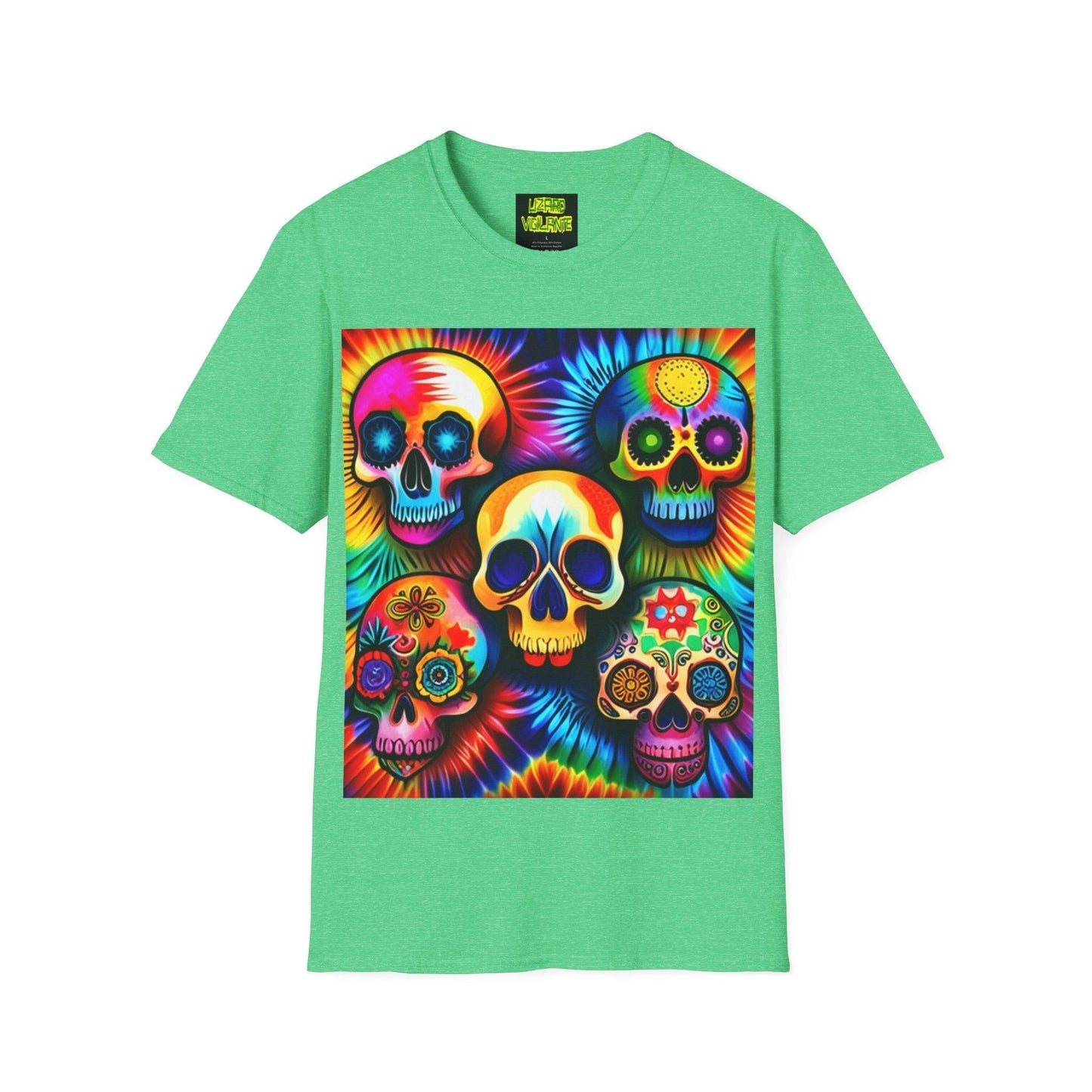 Escaped Skulls Unisex Softstyle T-Shirt - Lizard Vigilante